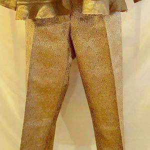 Dressy, gorgeous, gold pattered pant